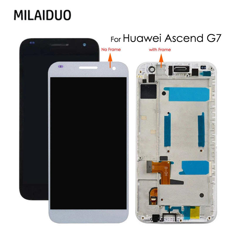 

Original LCD Display For HUAWEI Ascend G7 G7-I01 G7-I03 Touch Screen Digitizer Assembly Replacement with Frame 5.5" 1280x720