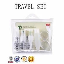 Дорожная бутылка Косметическая упаковка наборы 7 в 1 Набор пустой ПЭТ шампунь очищающий лосьон насос распылитель для бутылок духи крем контейнер