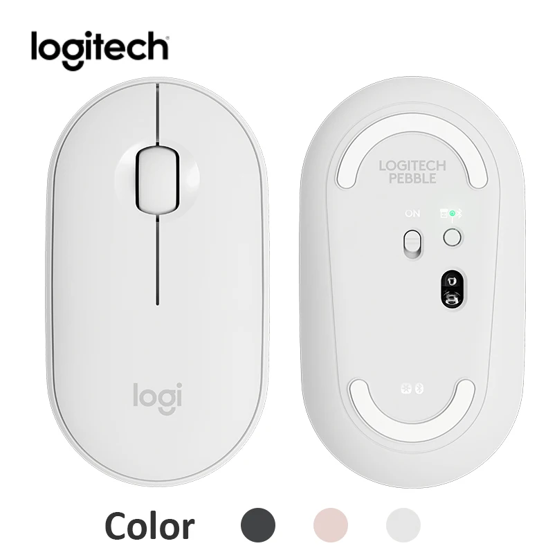 Logitech Pebble легкий мягкий беспроводной мышь Новинка года Bluetooth беззвучная мышка портативный современный красочный