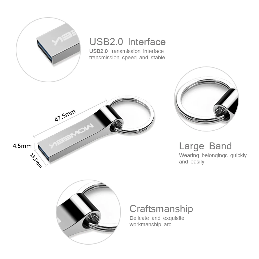 Moweek M10 металлический USB флеш-накопитель 64Гб флэш-накопитель реальные Ёмкость 4 gb/8 gb/16 gb/32 gb/Drive mini usb флеш-накопитель брелок для ключей U диск