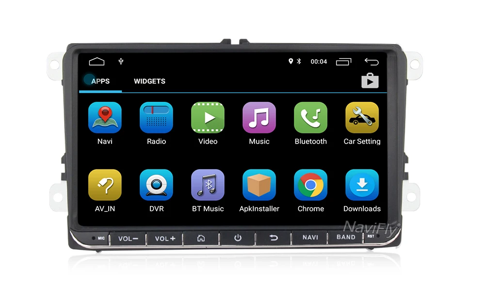 Best NaviFly 9inch Android8.1 car Multimeida player for Volkswagen golf 6 touran passat B7 Skoda Seat with gps navigator radio BT RDS 10