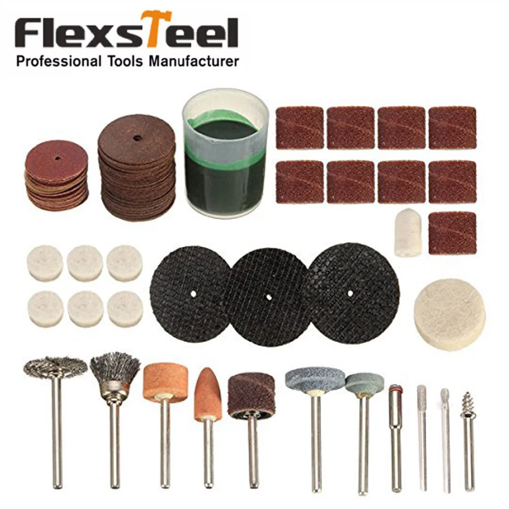 

105Pcs Rotary Power Tool Set For Dremel Accessories 1/8" Shank Wood Metal Sanding Polishing Grinding Bit Set Abrasive Tools Kit