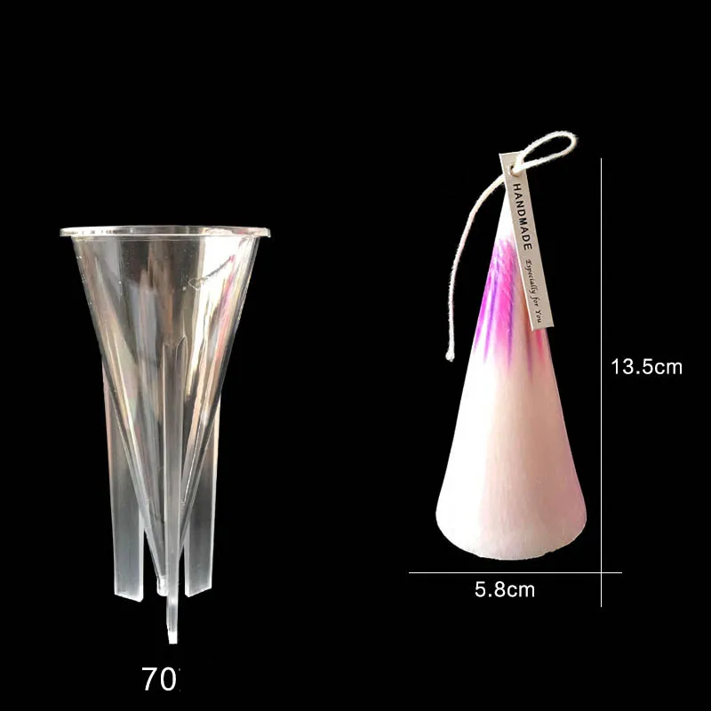 molde de plástico diy artesanato pirâmide vela