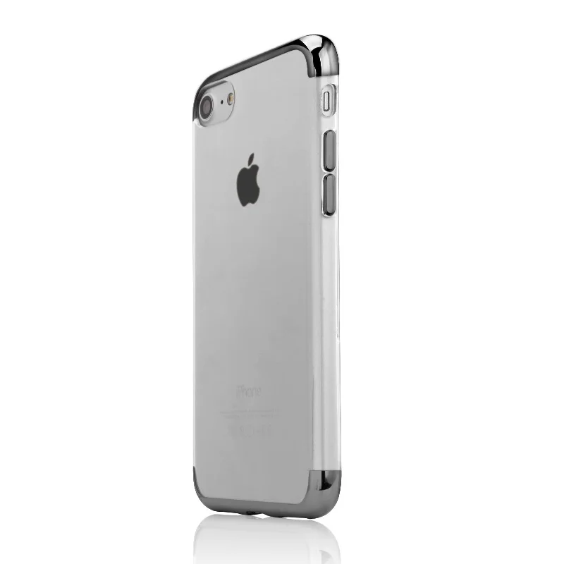 Чехол для iPhone 6 6s 7 8 Plus X XR XS Max Королевский роскошный стиль металлизированный позолоченный TPU силиконовый мягкий чехол для телефона s - Цвет: Black