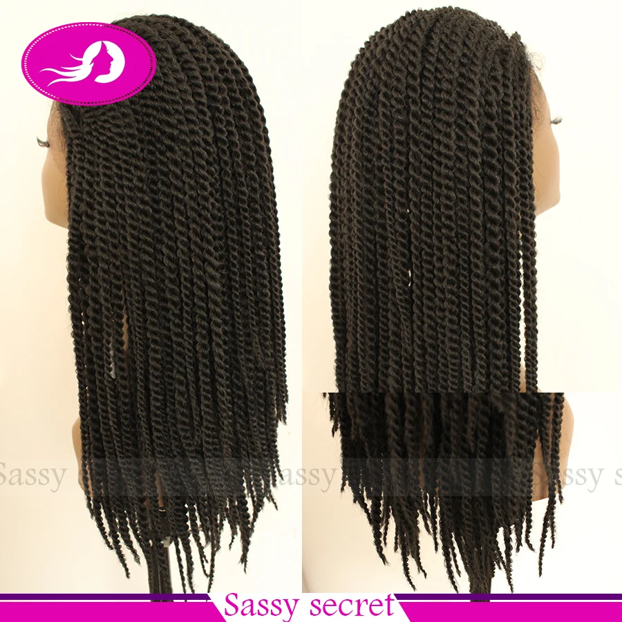 Full Braided Lace Front Wigs Wholesale Twist Braid Wigs Glueless Heat