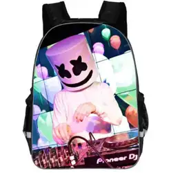 Marshmello Смешные рюкзаки 3D дети школьные рюкзаки для девочек подростков книга полиэстер сумка Mochila sac de plage