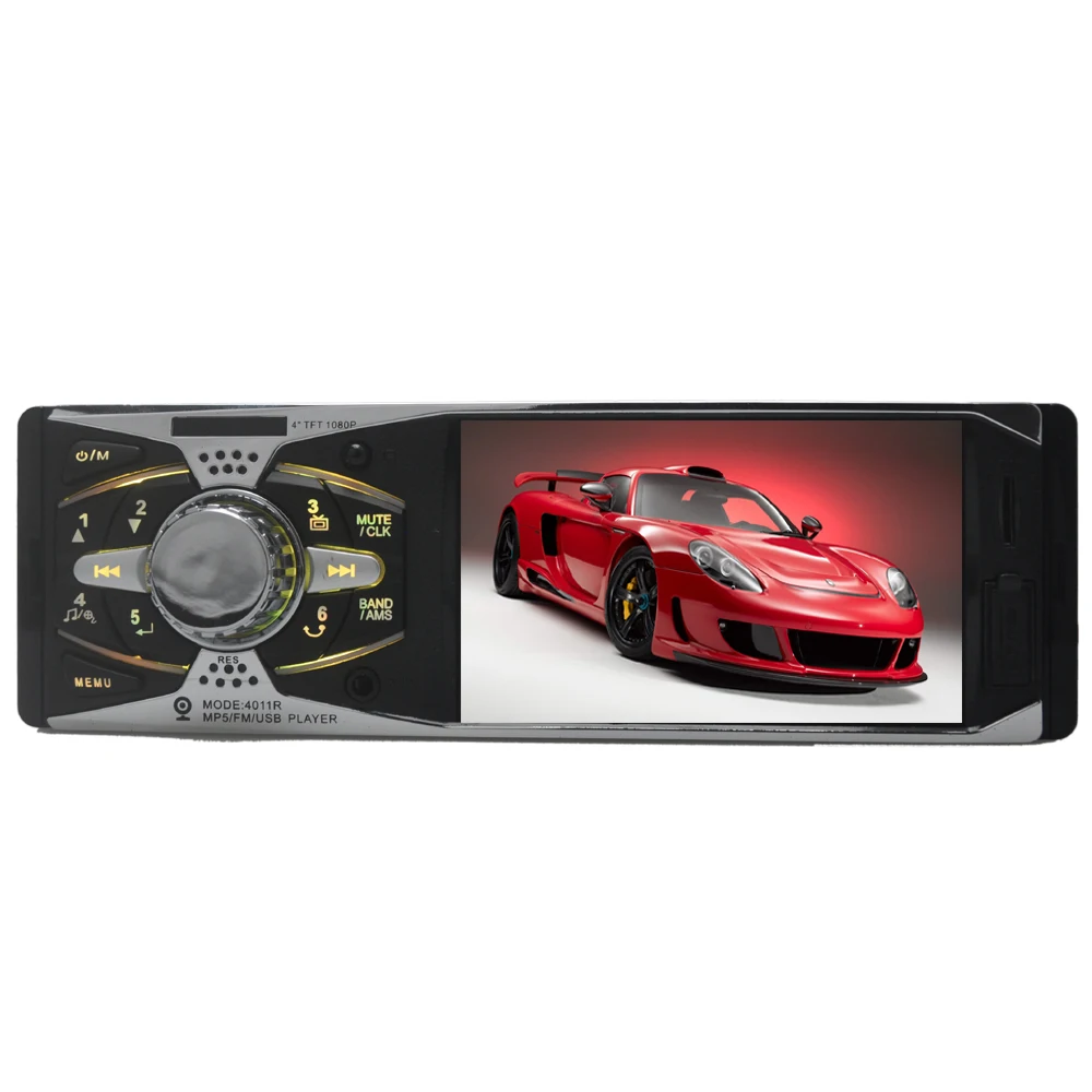 С камерой 4 1 &quotTFT HD автомобильное радио стерео 12V Зеркало Ссылка заднего вида 1Din USB