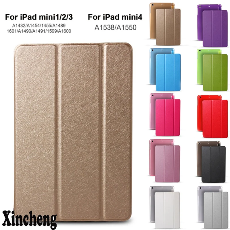 

Tablet Case Soft Silicone Holder Ultra-thin Smart Case for iPad Mini 1 2 3 4 7.9 inch PU Leather Flip Stand Case Cover