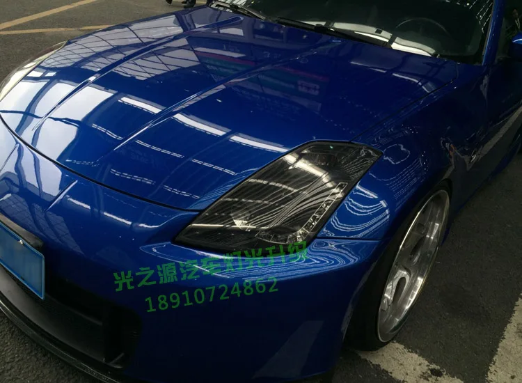 Hireno налобный фонарь для 2003-08 Nissan 350Z фар сборки LED DRL ангел объектив двойной луч ксеноновые 2 шт