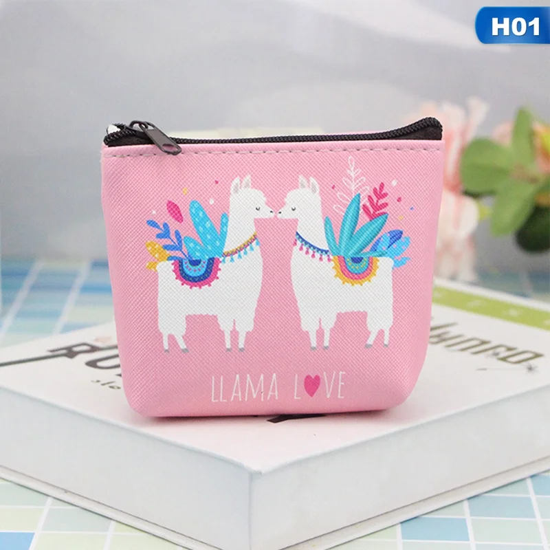 Детские кошельки для девочек держатель монет Kawaii животные единорог фламинго
