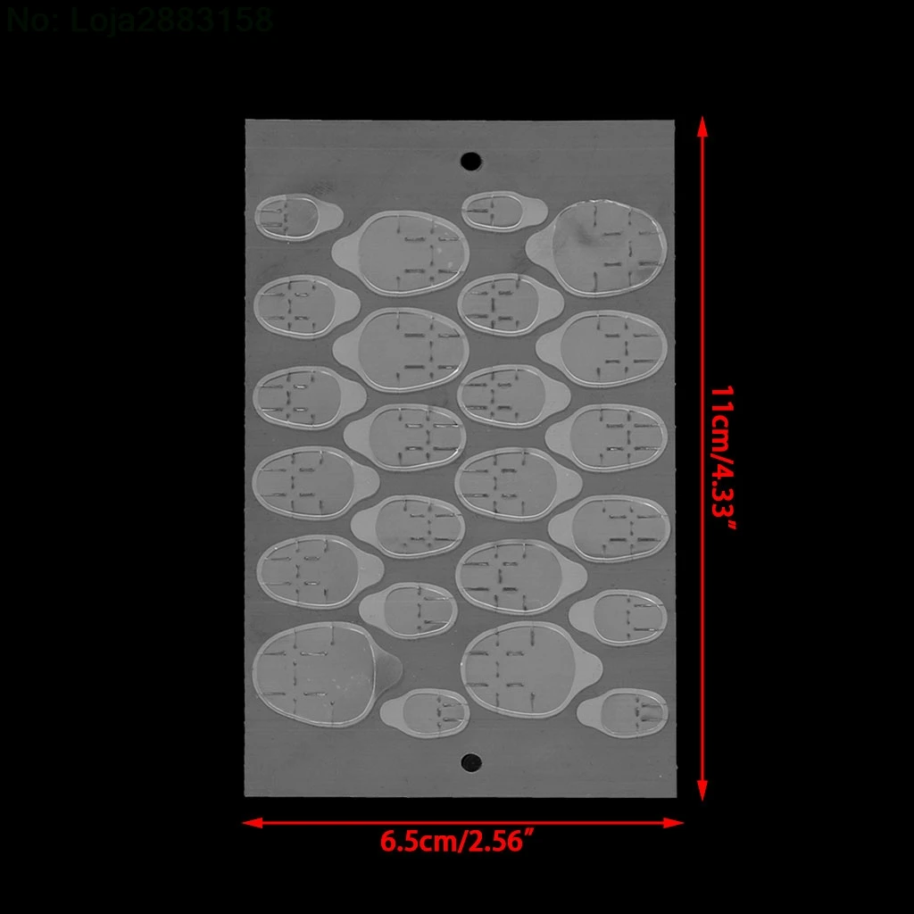 24 шт/Лист пластиковый двухсторонний Pro самоклеющиеся вкладки для ложных ногтей инструмент