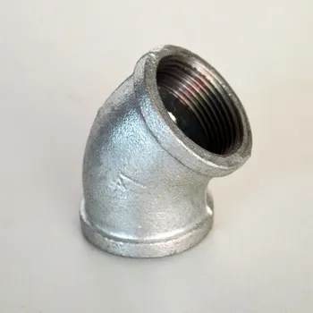 

5Pcs/Lot DN15 DN20 45 Degree elbows banded female connector Zinc Plating