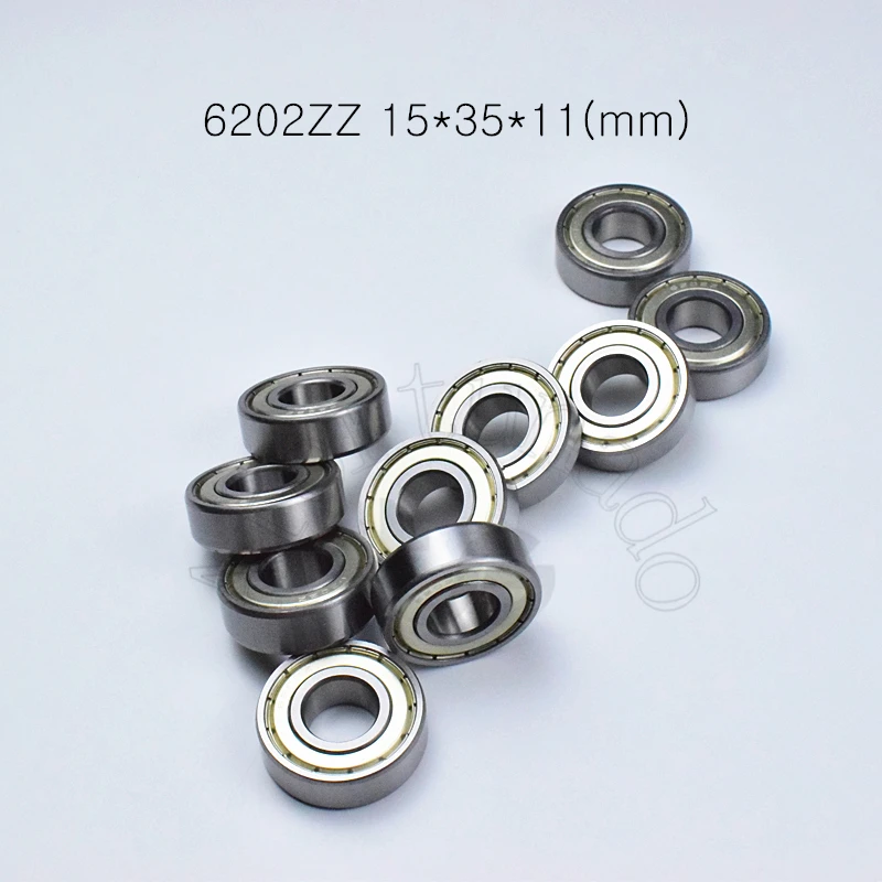 6202ZZ 15*35*11 (мм) 10 шт. Бесплатная доставка подшипника ABEC-5 металлические