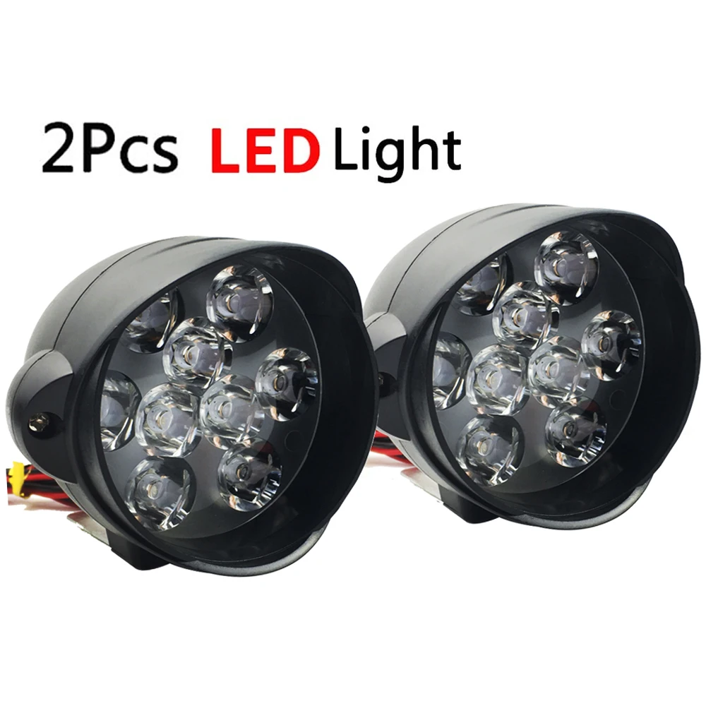 2 Pcs Motorcycle Headlight LED Head font b Lamp b font High Bright White Light 12V
