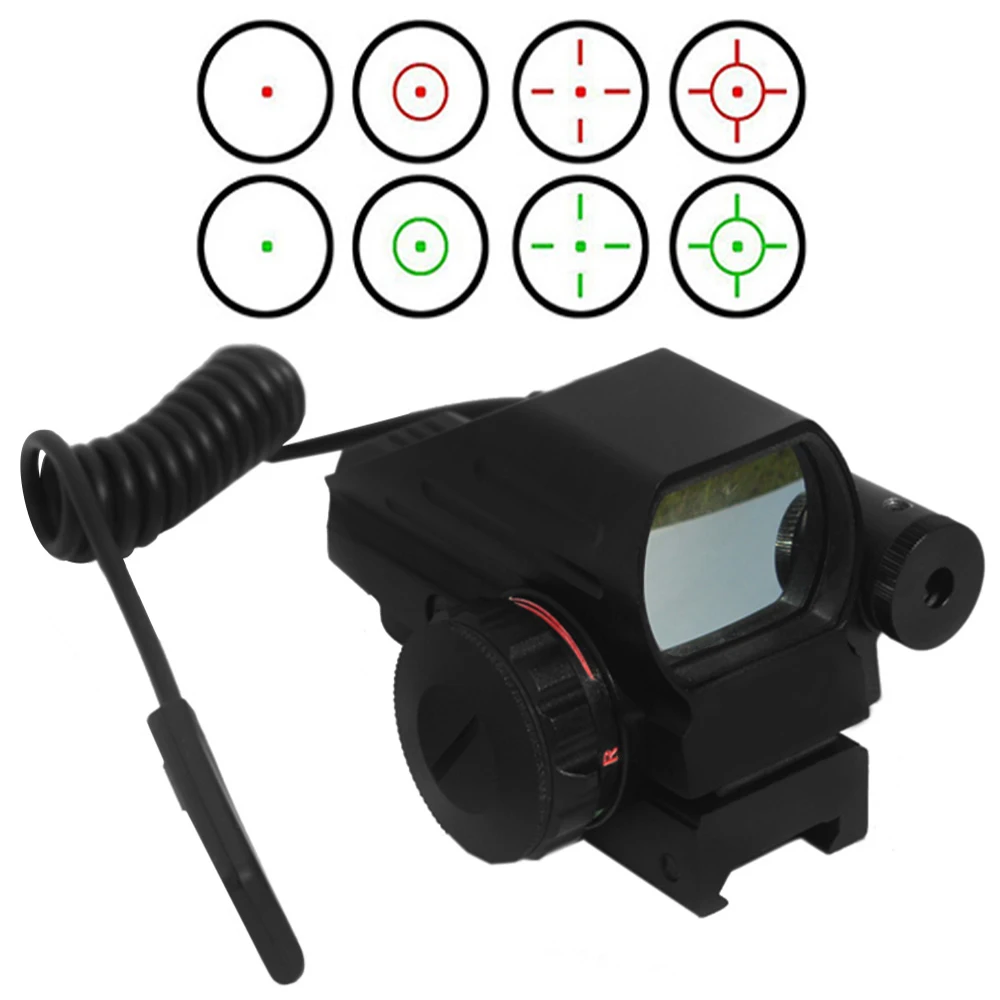 Red Green Laser Point Dot Sight Tactical Reflex Air Rifle Pistol Airgun Hunting Holographic