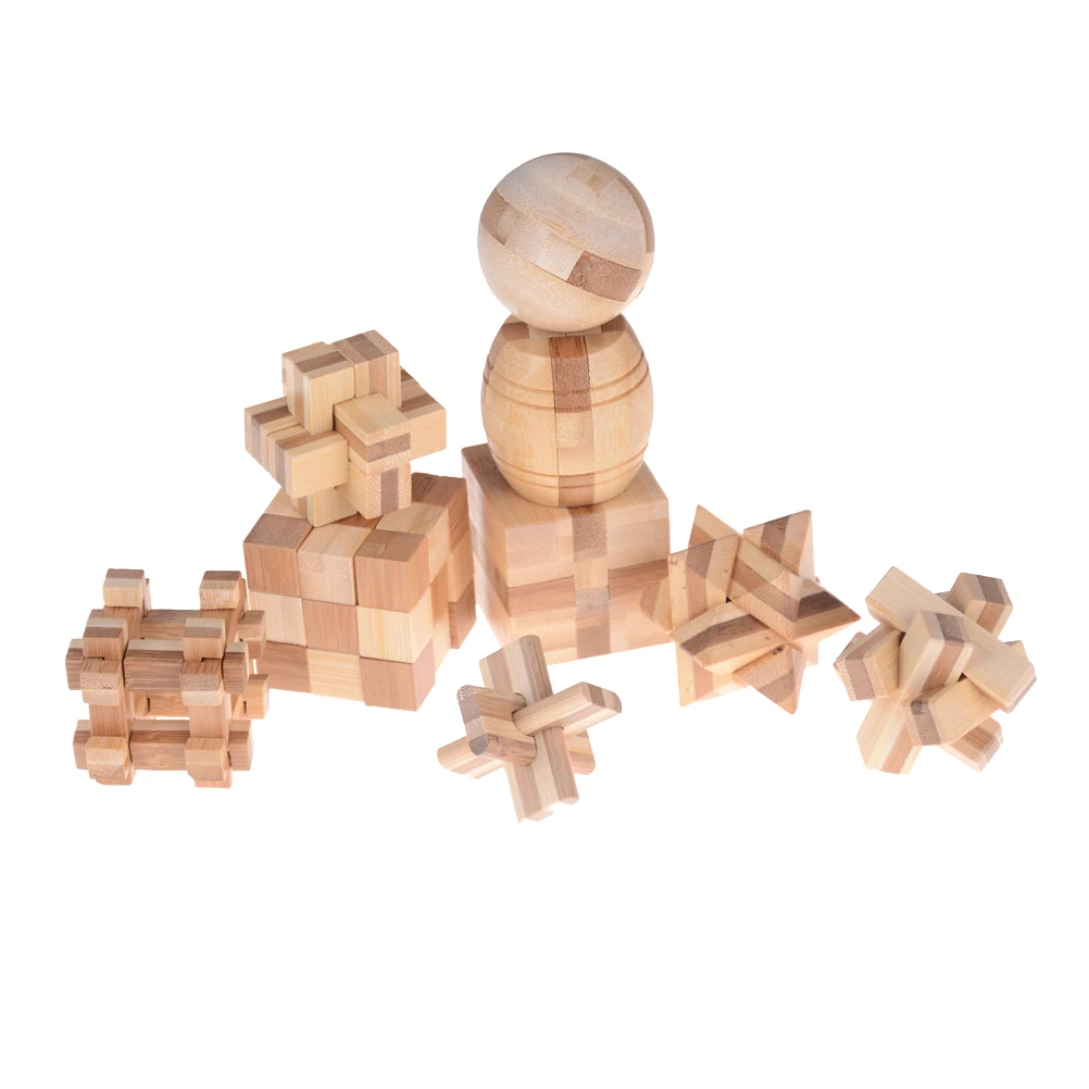 wooden kong ming lock puzzle