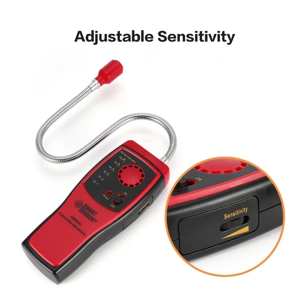 

Gas Detector Combustible Analyzer Port Flammable Alcohol car-detector Natural Location Determine Meter Tester Sound Light Alarm