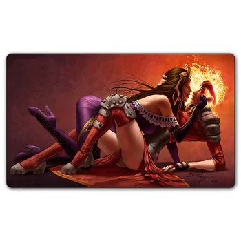 

Liliana and Chandra Playmat board game mouse pad table Table the gathering computer desk mat for magical cards mat game