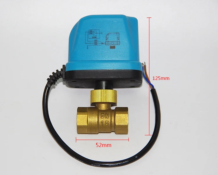 DN15 AC220V electric actuator brass ball valve,Cold&hot water Water vapor heat gas 2 way 3way Brass Motorized Ball Valve