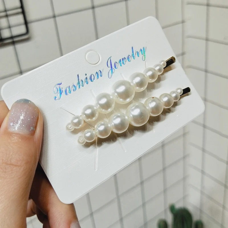 1PCS Women Metal Pearl Hair Accessories Simple Hair Clips Minimalist Sweet Wind Hairpins Barrette Headwear Hair Styling Tool