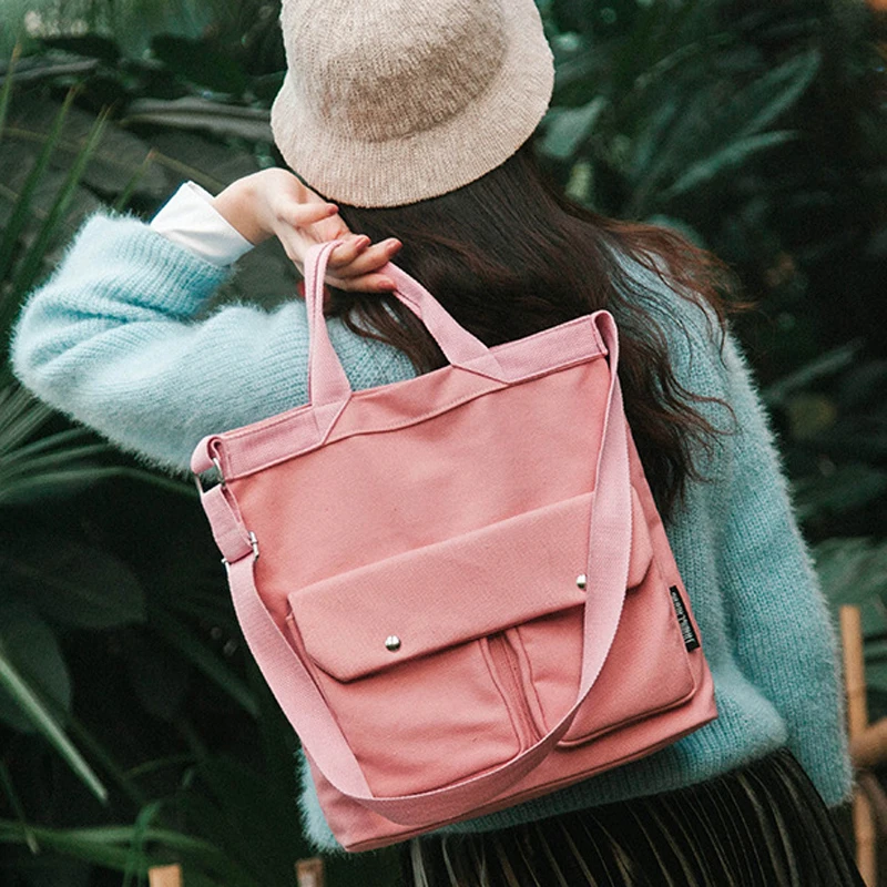 Многократного использования холщовые сумка для покупок женская сумка на плечо большая емкость Карманы девушка мессенджер, школьная сумка книги дорожная пляжная сумка