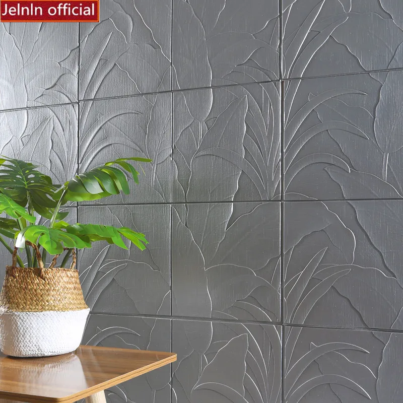 

3d creative banana leaf pattern soft wall stickers study room livingroom bedroom barwaterproof anti-collision foam wall stickers