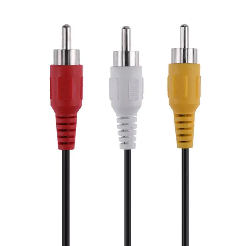 Черный 25 см 3RCA штекер 6RCA гнездо Аудио Видео AV адаптер кабель|Кабели VGA| |