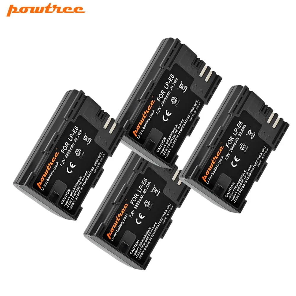 4X аккумулятор камеры LP-E6 LPE6 LP E6 для Canon 5D Mark II III EOS 6D 7D 60D 60Da 70D 80D DSLR L10 | Электроника