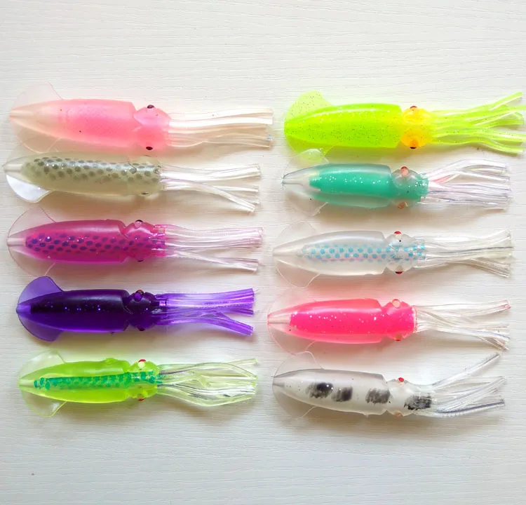 

10pcs 12cm/12g Squid jigs lure Octopus soft fishing lure Game Fishing lure Trolling fishing lure Big Game Marlin Tuna Pakula
