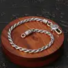925 bijoux de mode en argent Sterling six mots Mantra torsion hommes femmes S925 Bracelet ► Photo 3/5