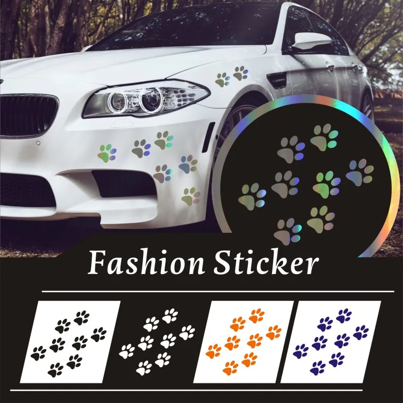 

2pcs Animal Cat Paw Print Car Sticker Vinyl Decals car styling Bumper Shielding Paint Scratches car decoration 3cm*2.8cm