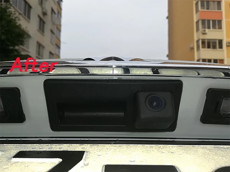 Динамическая траектория парковки линия заднего вида багажник ручка камера для Audi A4 A6 VW Passat Golf Touran Jetta Touareg Sharan