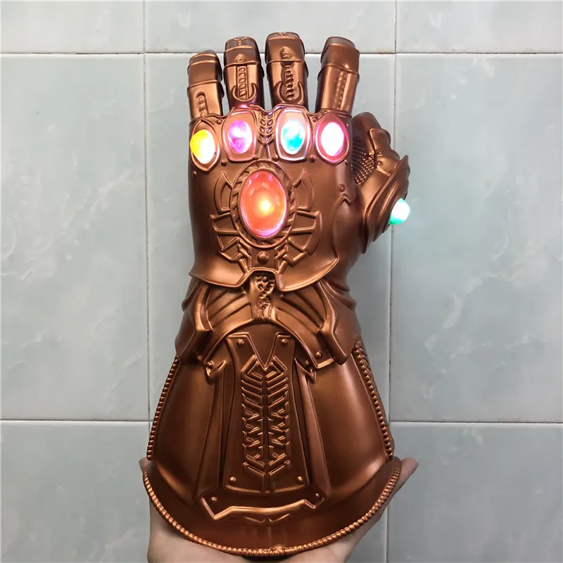 1:1 светодиодный светильник Thanos Gauntlet военные Косплей Перчатки ПВХ экшн-модель игрушки подарок на Хэллоуин Детский подарок