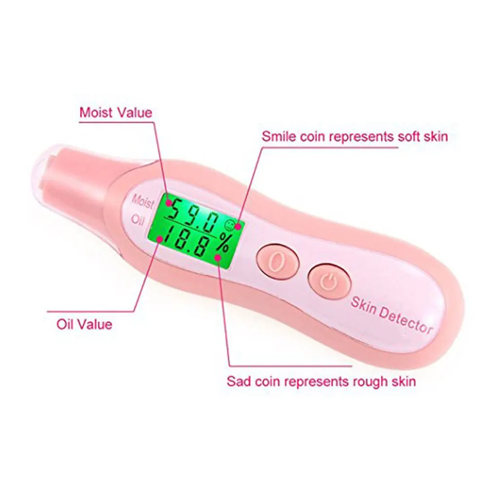 Лица анализатор точность компактный ЖК-дисплей Дисплей 2 цвета воды анализа масла Palm Уход за лицом средства по уходу за кожей тестер