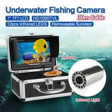 Free shipping!EYOYO 30m 7″ LCD Monitor HD 1000TVL Fish Finder Infrared Ice/Sea Fishing Camera