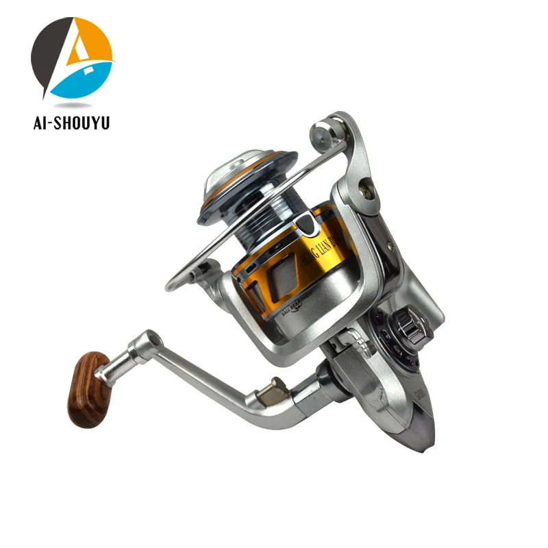 

AI-SHOUYU 12+1BB 5.5:1 Metal Spinning Fishing Reels Fly Wheel For Fresh/ Salt Water Fishing Tool Accessories