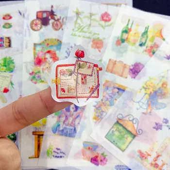 

6 Sheets Classical Princess Fairy Tale Adhesive Stickers Decorative Album Diary Stick Label Paper Kids Gift