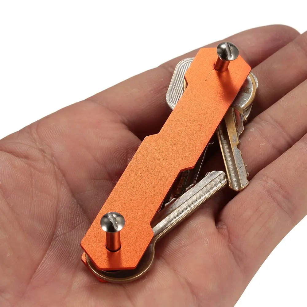 

Key Holder Hard Aluminum Alloy Key Organizer Outdoor Travel Kits EDC Tool Keybone Folder Keychain Key Bar Holder Clip