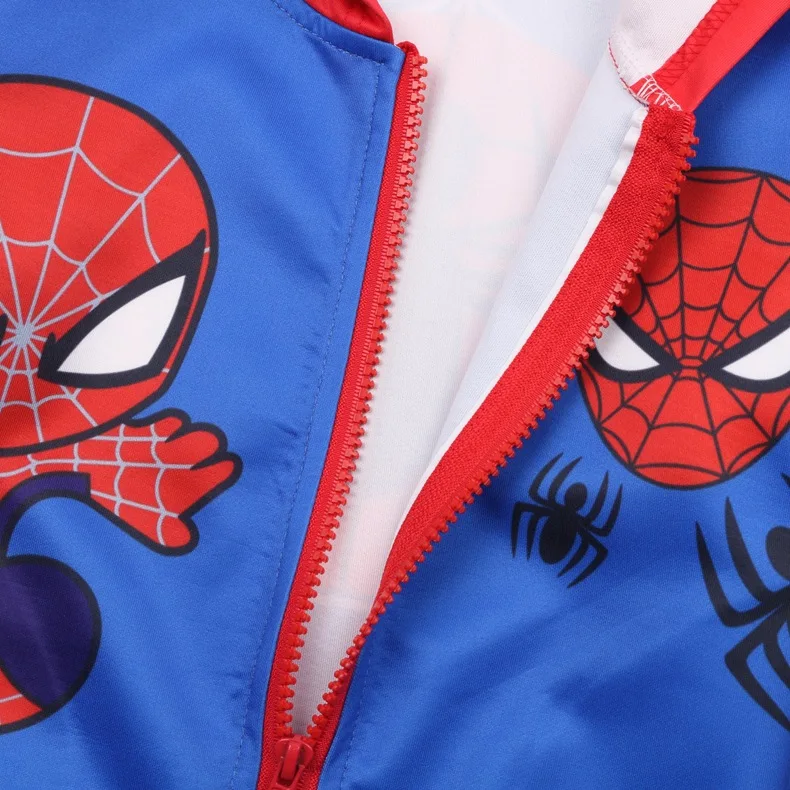 Spiderman Boys jackets hooded cartoon Children's Outerwear with zipper spring fashion kids coats Windbreaker child boys coats