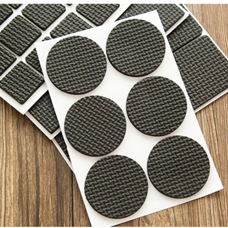 Floor Non slip Mat Sticky Pad Protector Round Multifunction Black Self