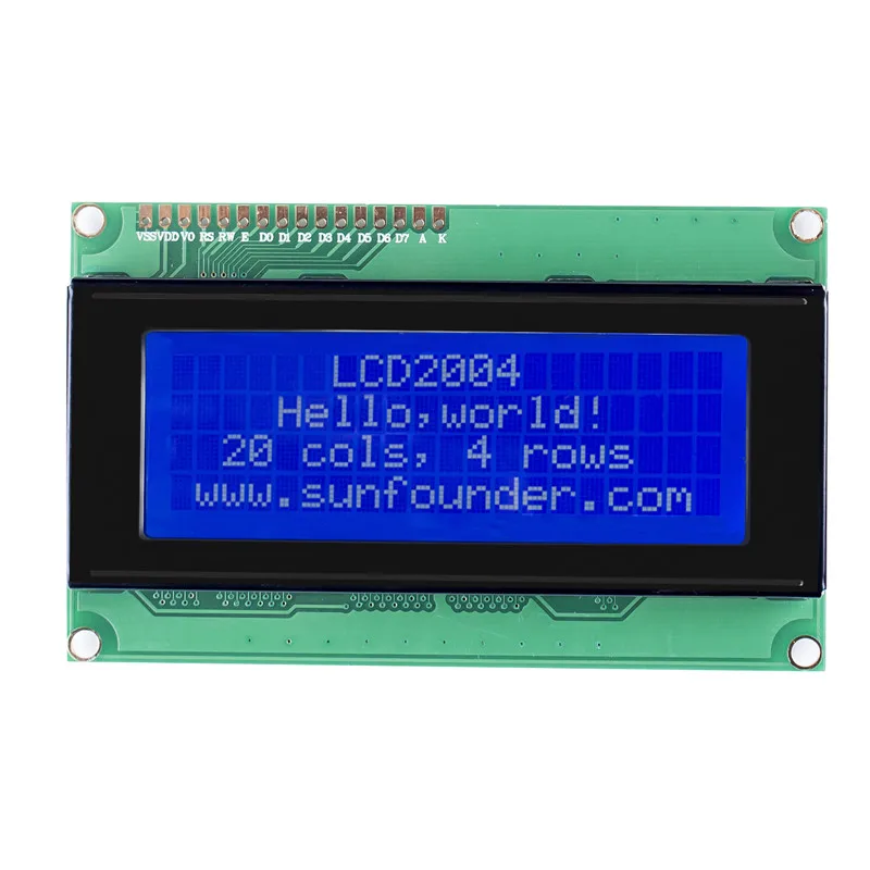 SunFounder LCD2004 модуль с 3,3 В Подсветка для Arduino Uno R3 Mega2560 Raspberry Pi Дисплей 20x4 белые символы на синий