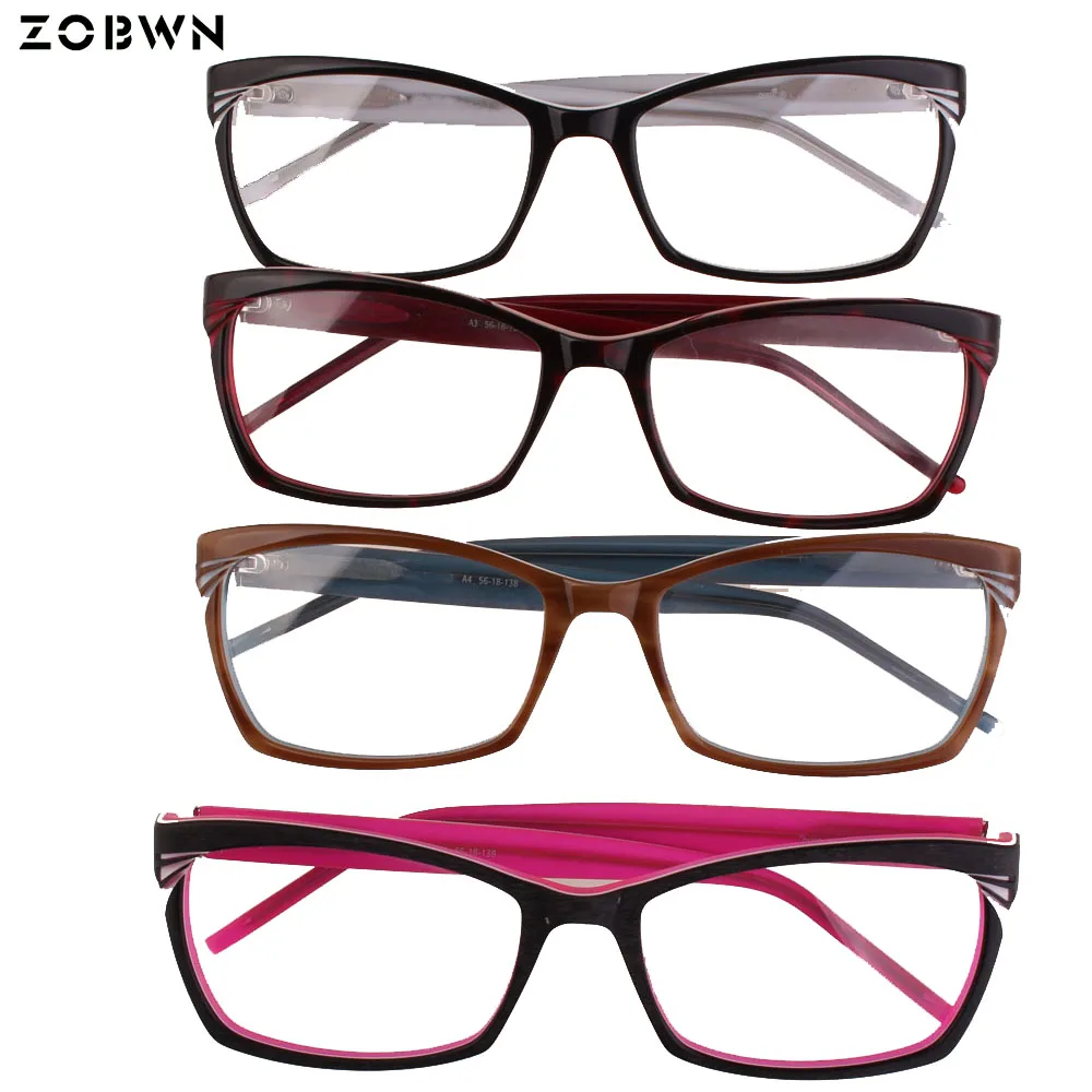 ZOBWN mix wholesale glasses women eyeglasses female black red brown new
