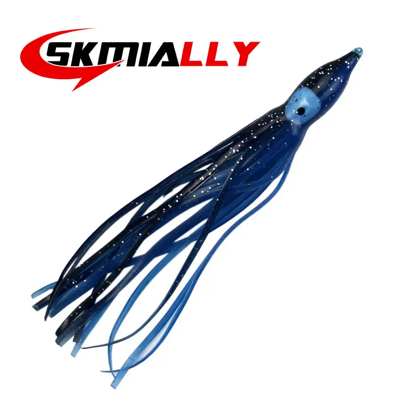 Skmielly 10 шт./лот 12 см ПВХ Мягкая Троллинг кальмарная юбка осьминог светящаяся