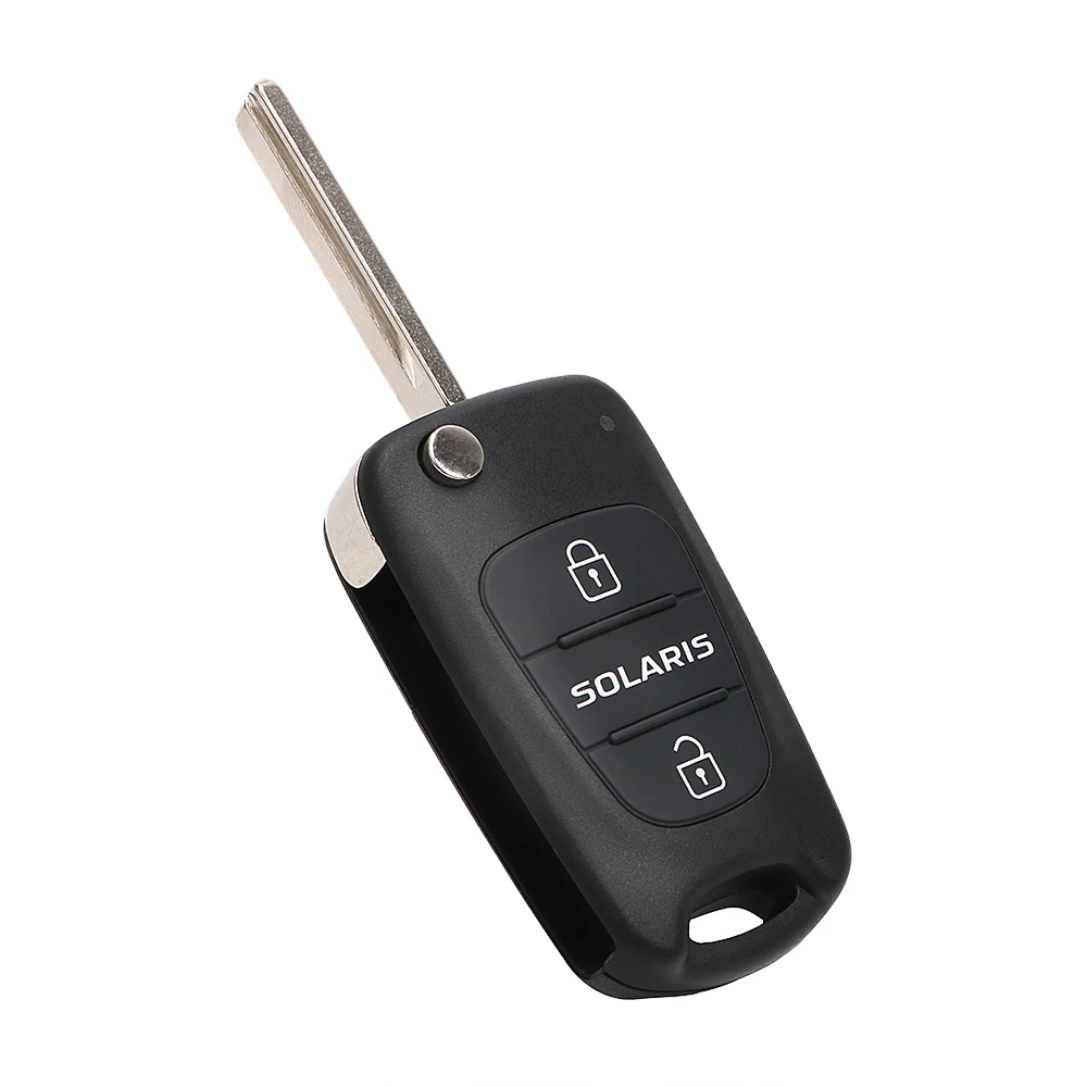 

Car-styling Car Key Shell 3 Button Remote Flip Folding Blank Key For Hyundai Solaris Replacement Car Accessories