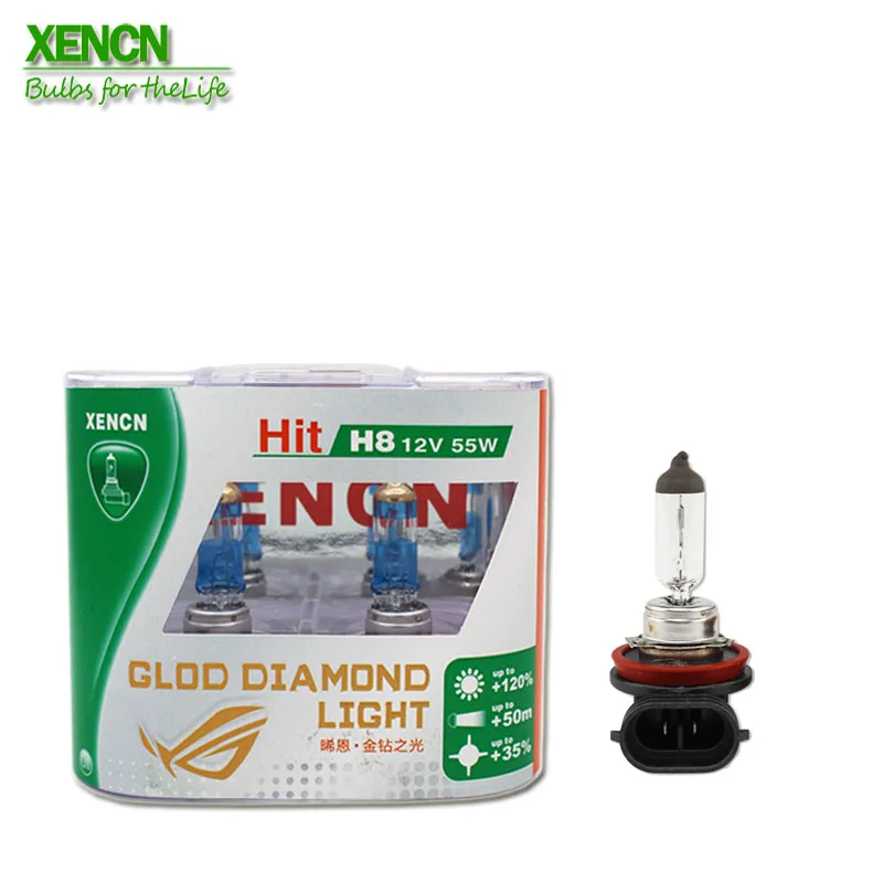 

XENCN H8 12V 55W 3200K Clear Series Off Road More Bright Halogen UV Quartz Fog Lamp Halogen Car Bulbs for nissan juke 2pcs