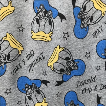 

Beautiful Grey Bottom cute Duck Cotton knitted Fabric Cartoon Lovely Duck Printed Fabric Sewing Patchwork DIY Sewing T-shirt