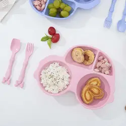 Мультфильм автомобиль малыш риса, фруктов суп подачи блюд, тарелка для Кормление детей Еда обучающая тарелка для кормления малышей Еда