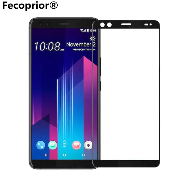 

Fecoprior 5PCS U 12 11 Tempered Glass For HTC U12 / U11 / U11 Plus 9H HD Full Cover Screen Protector Protective Hard Film