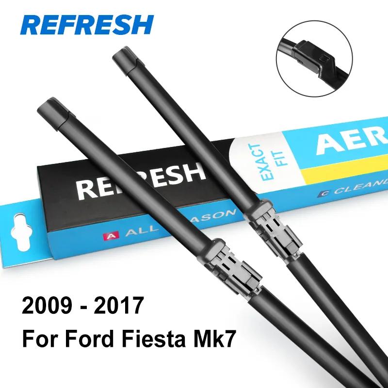 2009 - 2017 Стеклоочистители для Ford Fiesta Mk7 26 дюйма и 15 дюймов Fit кнопка оружия 2009 2010 2011 2012 2013 - Цвет: 2009 - 2017