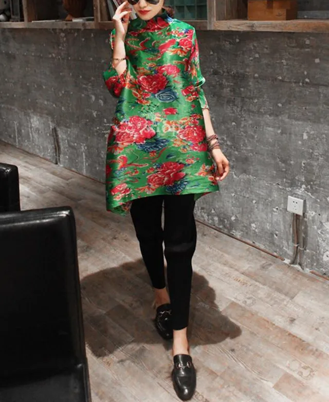 New Miyake Pleated A-shaped Medium-length Tshirt